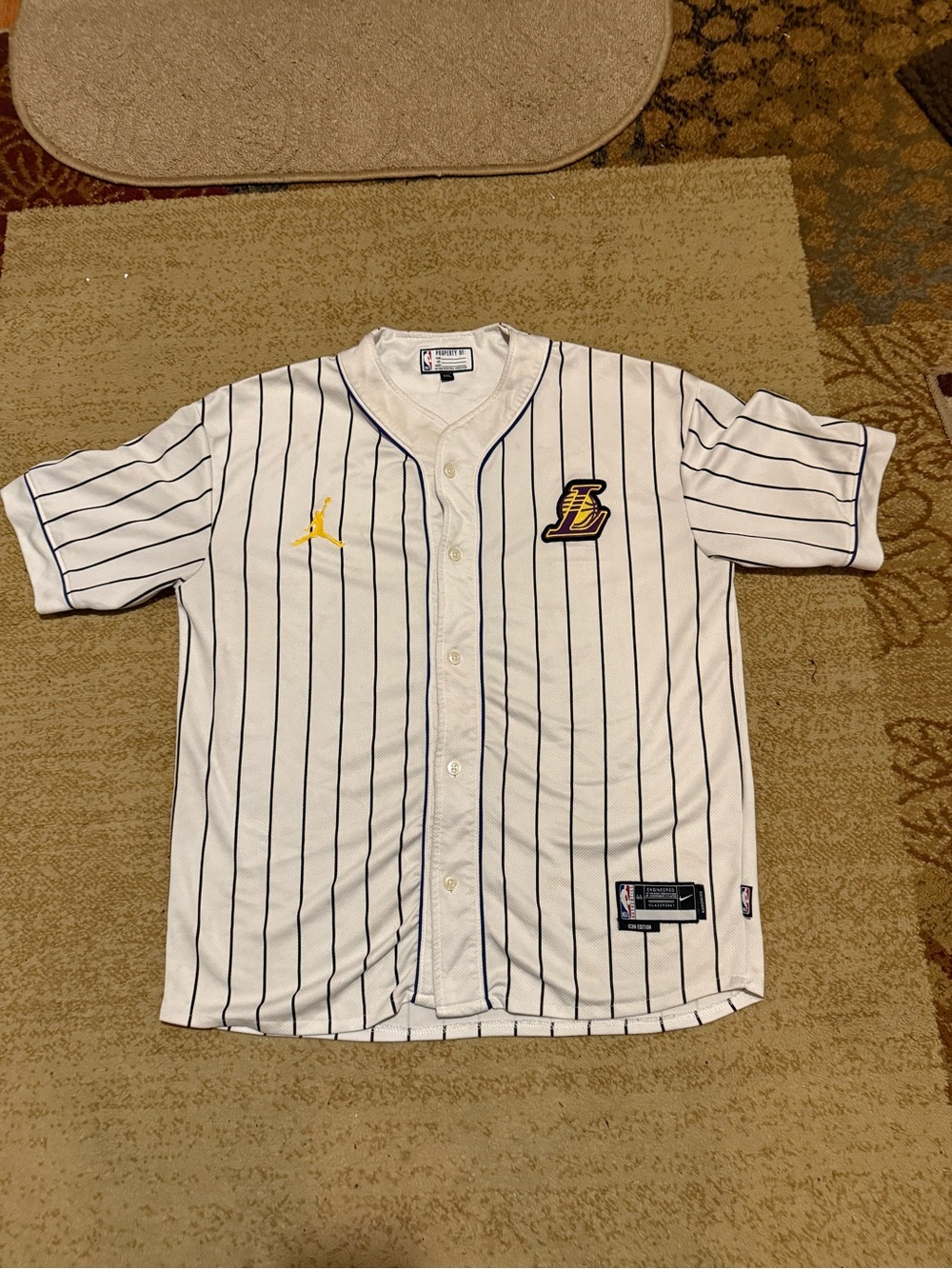 NBA Los Angeles Lakers designer baseball jersey size XXL